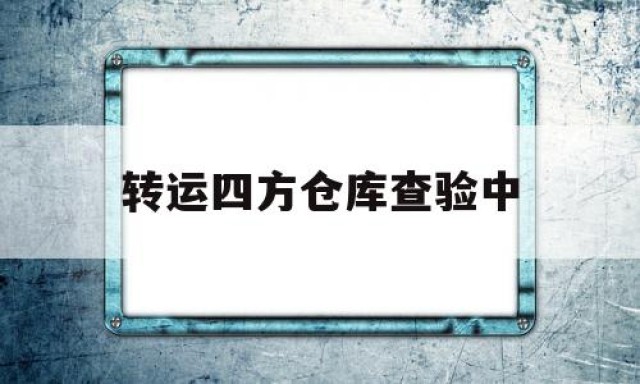 转运四方仓库查验中